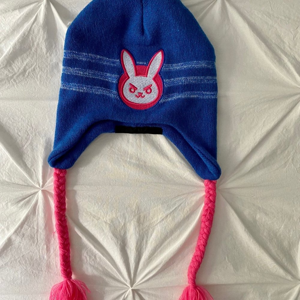 Overwatch D. VA Bunney beanie with pom pom and tassels